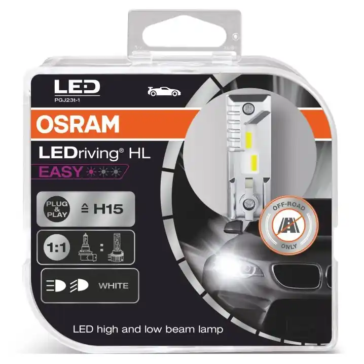 Značkový LED žárovky H15 OSRAM LEDriving HL EASY 64176DWESY