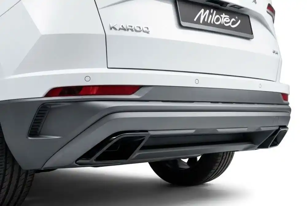 Cenová Bomba Imitace výfuku DUMMY Škoda Karoq Facelift (od roku 2022>) černé MILOTEC