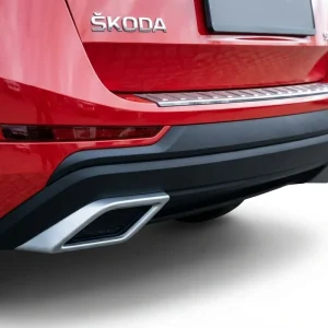 Imitace výfuku DUMMY Škoda Karoq Facelift (od roku 2022>) stříbrné MILOTEC Vysoce Kvalitní