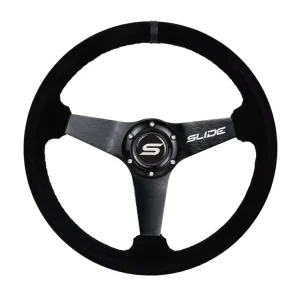 Nejprodávanější Sportovní volant SLIDE 350mm offset 20mm semišová černá