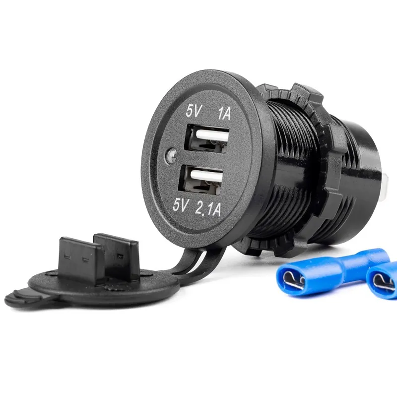 Vestavná nabíječka do auta 2x USB 1A 2.1A AMIO MOD-03 Ověřený
