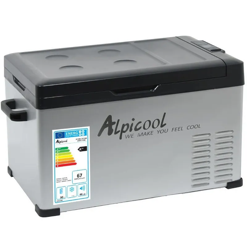 Aktuální Kompresorová lednice do auta ALPICOOL A30, objem 30 L, šedá, 230/24/12V