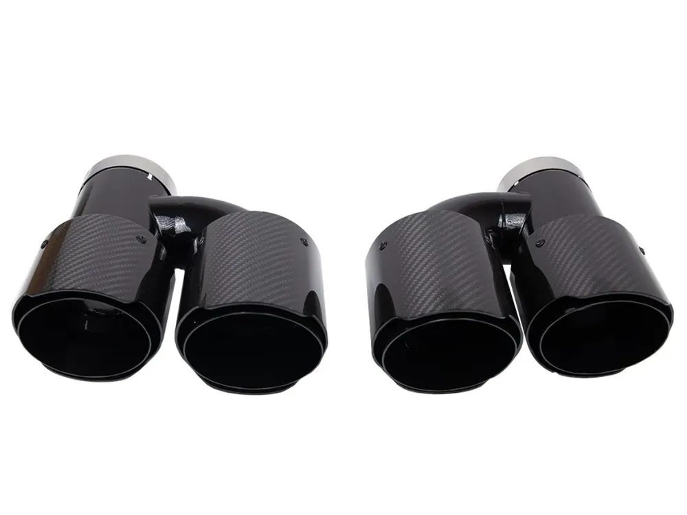 Koncovka výfuku 2x101mm, vstup 76mm, sada karbonových lesklých Super Cena
