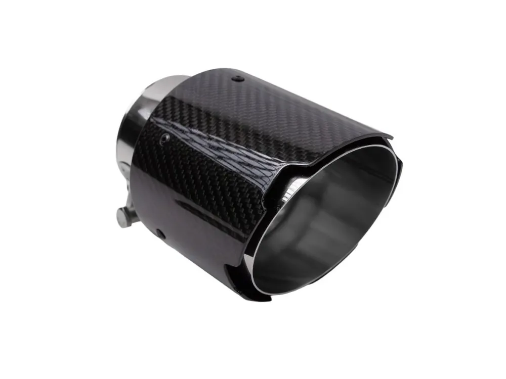 Koncovka výfuku 1x114 mm, vstup 76 mm, karbonová lesklá Finální Výprodej