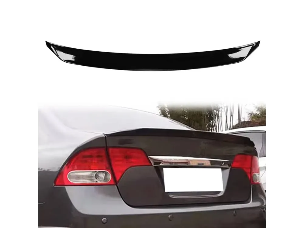 Bezpečná Platba Zadní spoiler Honda Civic VIII FD FA lesklý černý, ABS plast