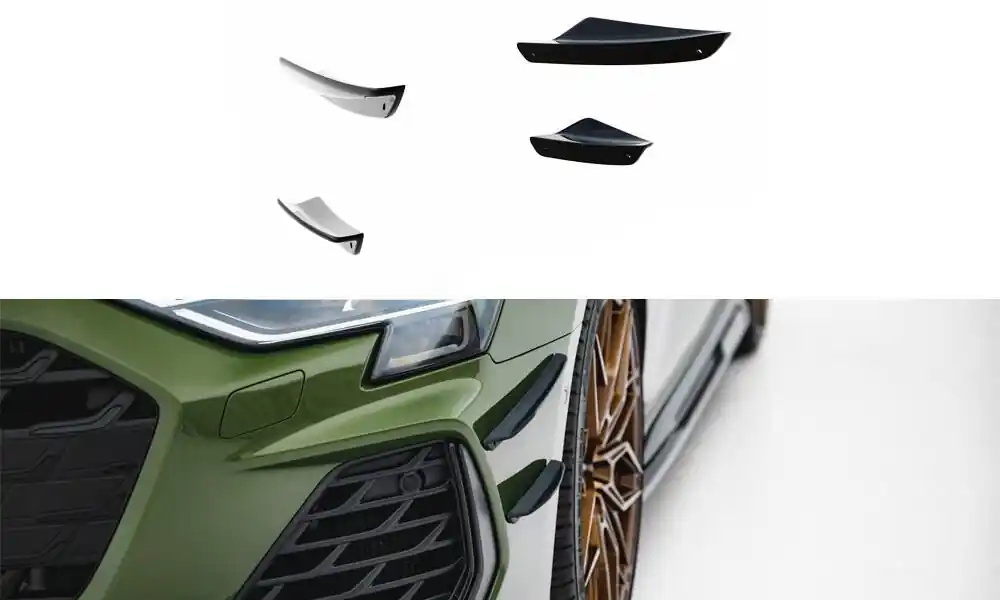 Koupit Online Audi A3 S-Line/S3 8Y Facelift Sedan/Sportback, přítlačná křidélka předního nárazníku, Maxton design