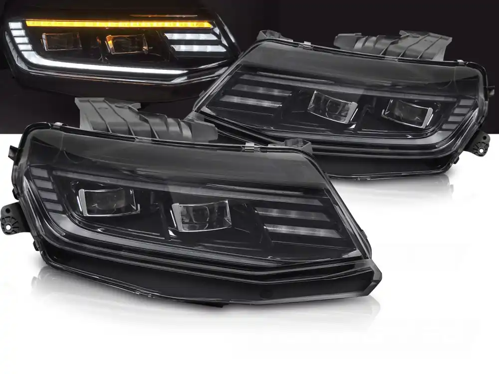 CHEVROLET CAMARO 2016-2018 - přední světla LED černá DRL Expresní Doručení