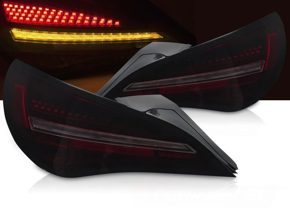 Víkendová Akce MERCEDES CLA C117 2013-2019 OE LED - Zadní LED světla SEQ červeno-kouřová