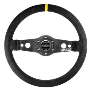 Sparco R215 závodní volant 350 mm, hloubka volantu plochý, materiál semiš Vrácení Zdarma