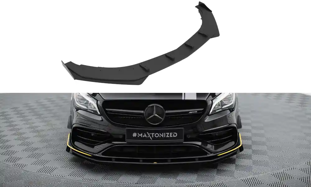 Finální Výprodej Mercedes CLA C 117 Facelift 45 Aero, "Street Pro" spoiler pod přední nárazník s křidélky, Maxton Design