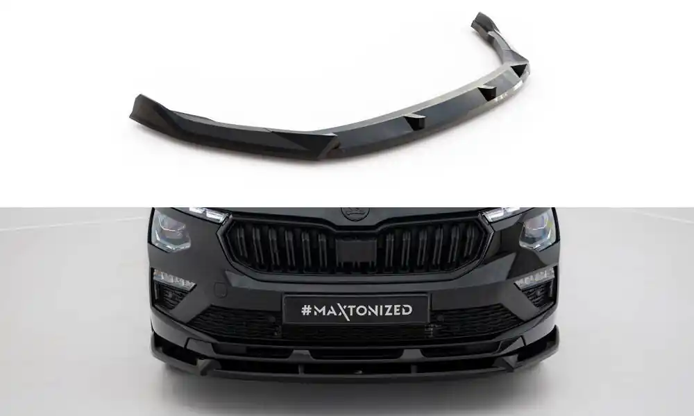 Levný Škoda Kamiq Mk1 Facelift Monte Carlo, spoiler pod přední nárazník ver.2, Maxton Design