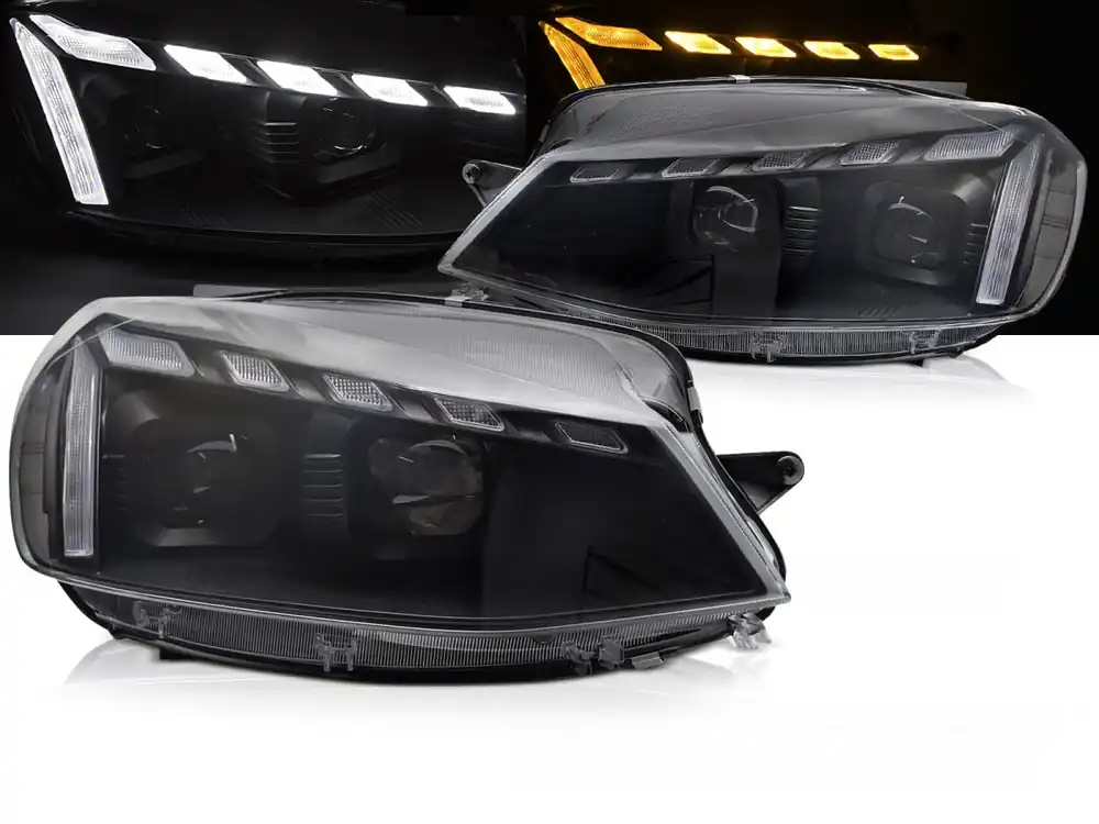 Volkswagen Golf VII 2017-2019 - Přední světla černá SEQ Značkový