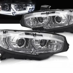 Expresní Doručení HONDA CIVIC X 16-21 - přední světla chromová DRL SEQ