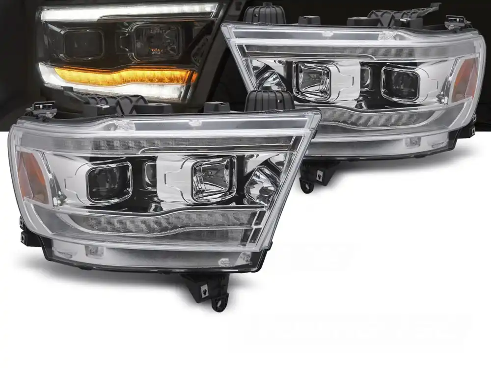 Akce DODGE RAM 19-22 - přední světla chromová TUBE SEQ