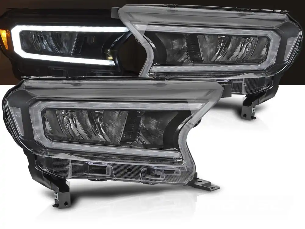 FORD RANGER V 2016-2022 - přední LED světla černá Cenově Výhodný