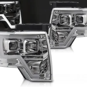 Poslední Šance FORD F150 MK12 2008-2014 - přední světla CHROMOVÁ