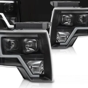 FORD F150 MK12 2008-2014 - přední světla ČERNÁ Super Cena