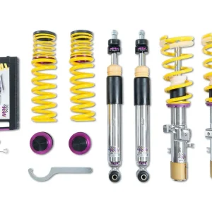 Výškově stavitelný podvozek KW V3 s obousměrně nastavitelnou tuhostí pro BMW řada 3 Coupe (E46) max zatížení PN 911 - 1030 kg with one-piece FA-main spring Levný