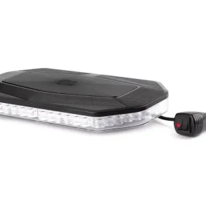 Zlevněný LED magnetický plochý maják 12/24V 283 mm, 48 LED, oranžový, R65 R10 AMIO