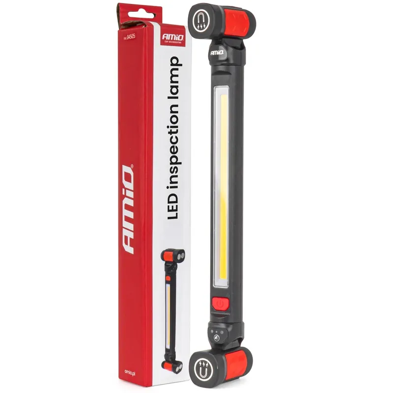 Finální Výprodej Inspekční AKU pracovní lampa AMIO, 4400 mAh, 1000 lm, s čidlem pohybu