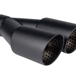 Jen Po Omezenou Doba Dvojitá koncovka výfuku AMIO, 2x Ø 76 mm, kulatá, perforovaná, černá matná