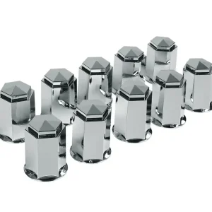 Cenově Výhodný Plastové chromované kryty šroubů TOWER 32 mm 10 ks pro kamiony LAMPA