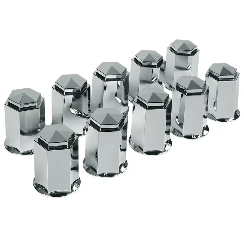 Sezónní Sleva Plastové chromované kryty šroubů TOWER 33 mm 10 ks pro kamiony LAMPA