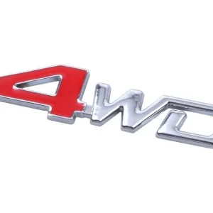 Bezpečná Platba Kovová 3D samolepka 4WD, chromovaná 4CAR