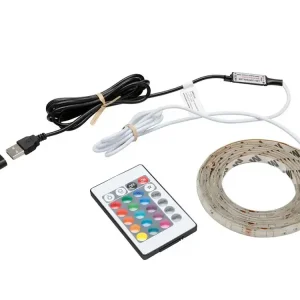 RGB LED osvětlení auta LAMPA, 60 LED 200 cm, 16 barev, dálkové ovládání Sleva
