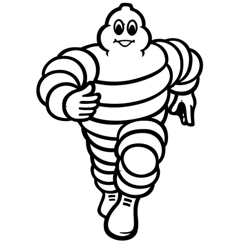 Nová Kolekce Samolepka MICHELIN 80×55 mm 3D efekt, zalitá čirou pryskyřicí