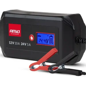Vysoce Kvalitní Inteligentní nabíječka AMIO 12V/24V 10A (12V 50-100Ah 24V 50Ah)