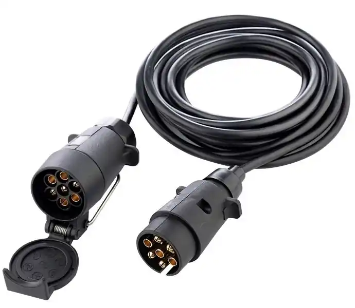 Pouze Dnes Napájecí kabel pro přívěs se 7 pinovou zástrčkou a zásuvkou, 5 metrů CARMOTION