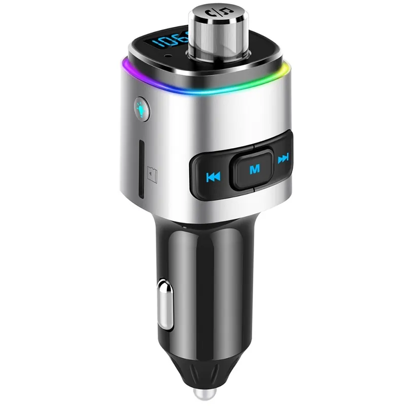 Originální FM transmitter bluetooth s funkcí nabíječky 2x USB-A + micro SD AMIO