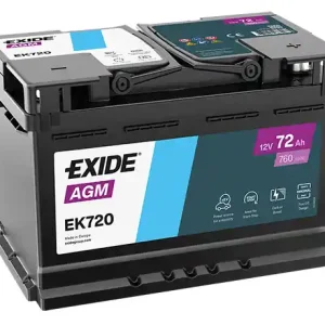 Autobaterie EXIDE Start-Stop AGM, 12V, 72Ah, 760A, EK720 Novinka