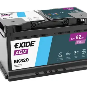 Autobaterie EXIDE Start-Stop AGM, 12V, 82Ah, 800A, EK820 Autentický