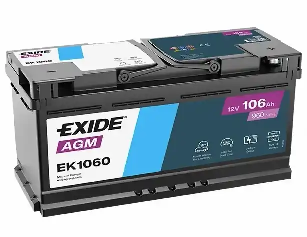 Top Prodej Autobaterie EXIDE Start-Stop AGM, 12V, 106Ah, 950A, EK1060