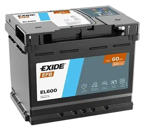 Levný Autobaterie EXIDE Start-Stop EFB, 12V, 60Ah, 640A EL600