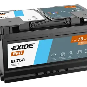 Objednat Nyní Autobaterie EXIDE Start-Stop EFB, 12V, 75Ah, 730A EL752 nízká