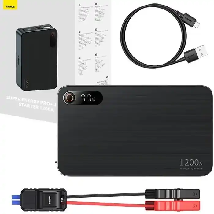 Dokud Zásoby Vydrží Power Banka, startovací stanice 12000 mAh / 1200A BASEUS Super Energy Pro+ 1200A
