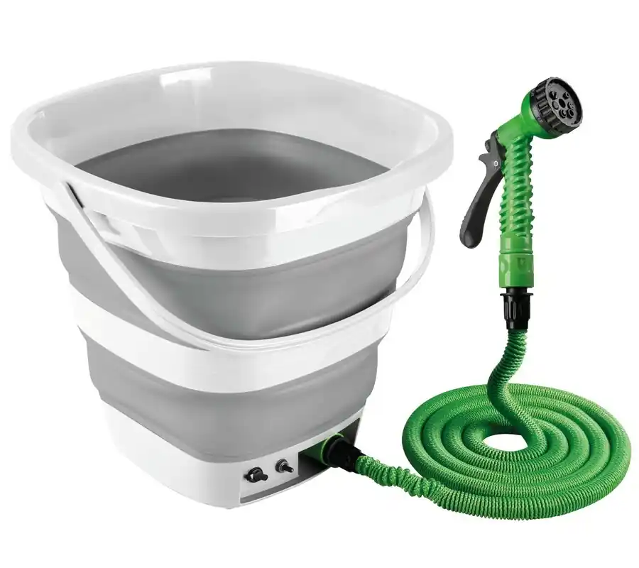 Skládací kbelík se sprchou a AKU čerpadlem 15 l LAMPA AquaRover Vrácení Zdarma