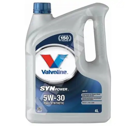 Motorový olej Valvoline 5W-30 SynPower ENV C2 - 4 litry Rychlé Dodání
