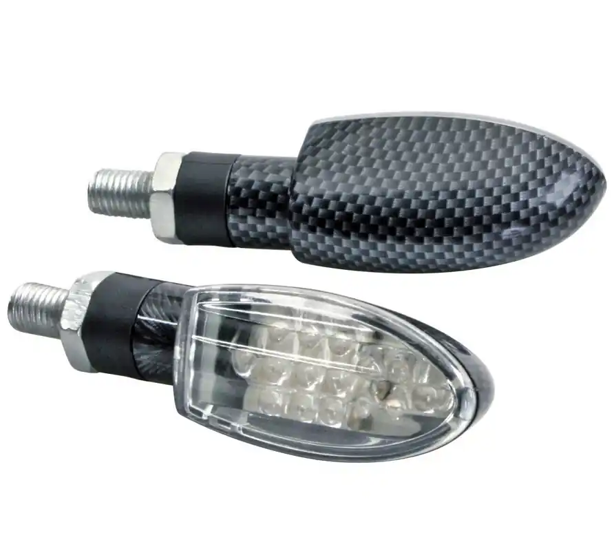 Akční Nabídka LED blinkry na motorku LAMPA TWIST, karbonové