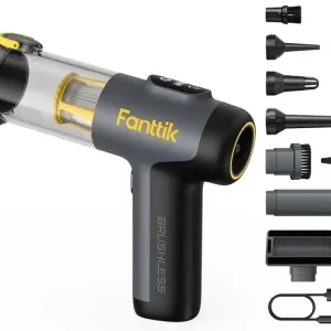 Značkový AKU vysavač do auta FANTTIK Slim V9 Mix, AKU 2500 mAh 80W, 12000 pa