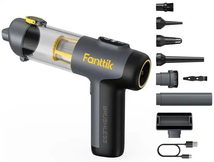Značkový AKU vysavač do auta FANTTIK Slim V9 Mix, AKU 2500 mAh 80W, 12000 pa
