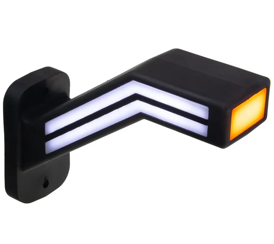 Poziční LED tykadlo gumové – levé, červeno-bílo-oranžové, 12–24 V CARCLEVER Cenový Hit