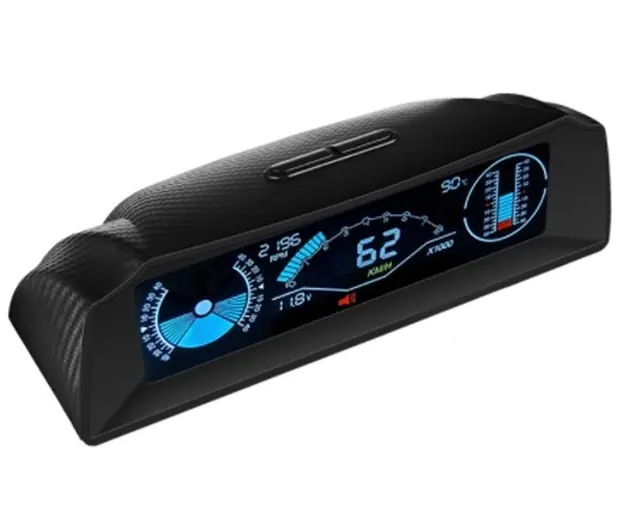 Vrácení Zdarma Palubní LCD displej 5.2" do auta pro jednotku OBD 2 s náklonoměrem CARCLEVER