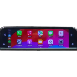 LCD monitor 9,66" s Apple CarPlay / Android auto / Bluetooth a Dual DVR v zrcátku CARCLEVER Rychlé Dodání