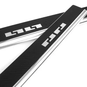 Nerezové prahové lišty Volvo XC40 EX40 (od roku 2017>) ALU FROST, s karbon fólií Finální Výprodej