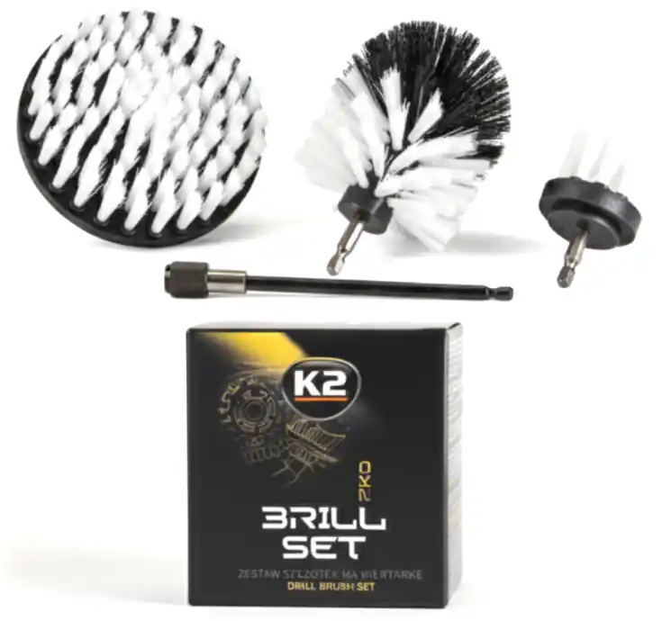 Rychlé Dodání Sada kartáčů do AKU vrtačky s nástavcem 1/4" K2 BRILL SET PRO