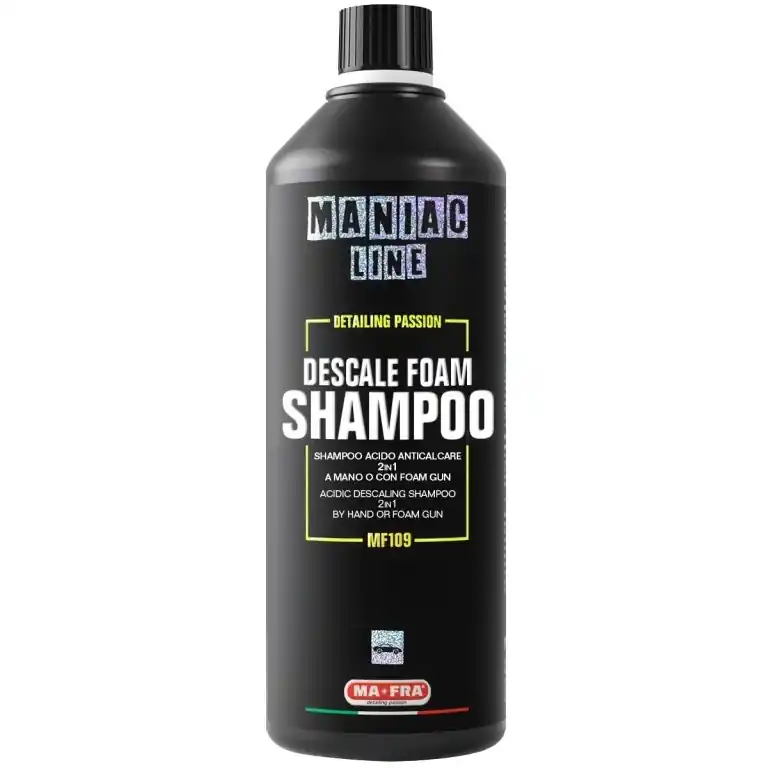 Výhodná Nabídka Autošampon + odstraňovač minerálů MAFRA Maniac Line Descale Foam Shampoo 1 litr